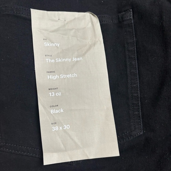 Everlane Uniform Men’s Skinny Fit Stretch Performance Jean 38x30 Black New - Picture 6 of 8